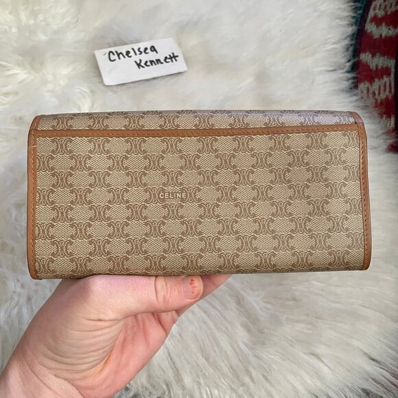 Celine Macadam Long Clip Canvas Vintage Continental Trifold Wallet - Picture 7 of 13